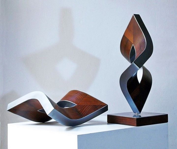 Sculpture intitulée "schwebender komplex…" par Nikolaus Weiler, Œuvre d'art originale, Métaux
