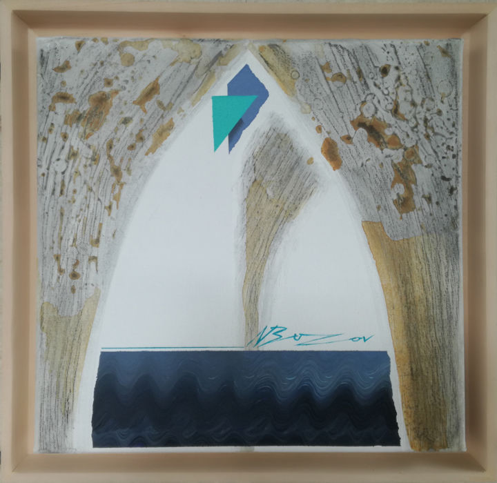 Painting titled "Тhe palace" by Nikolay Buzov - Gallery Maestro, Original Artwork, Acrylic Mounted on Wood Stretcher frame