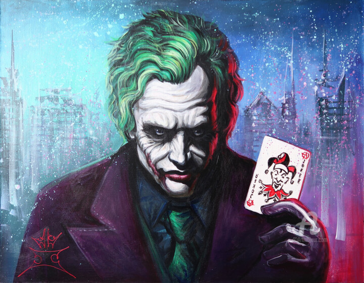 Pintura titulada "JOKER" por Nikolay Kharitonov, Obra de arte original, Acrílico Montado en Bastidor de camilla de madera