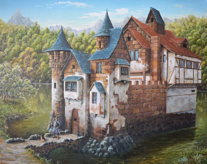 Painting titled "Castle Sweet Castle…" by Nikolay Velikiy, Original Artwork, Oil