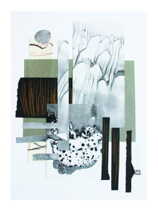 Digital Arts titled "Woods 3 - Silver mo…" by Nikol Gd Art Atelier, Original Art, 2D Digital Work