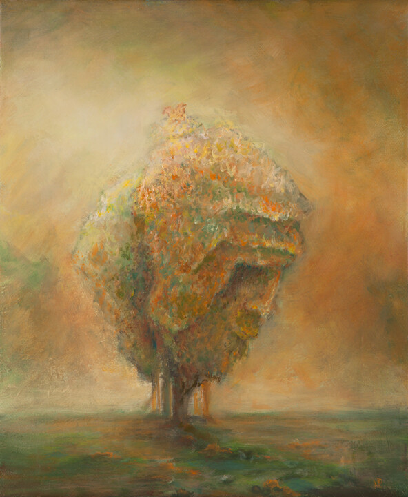 Schilderij getiteld "Sleepers V" door Nikolina Petolas, Origineel Kunstwerk, Olie