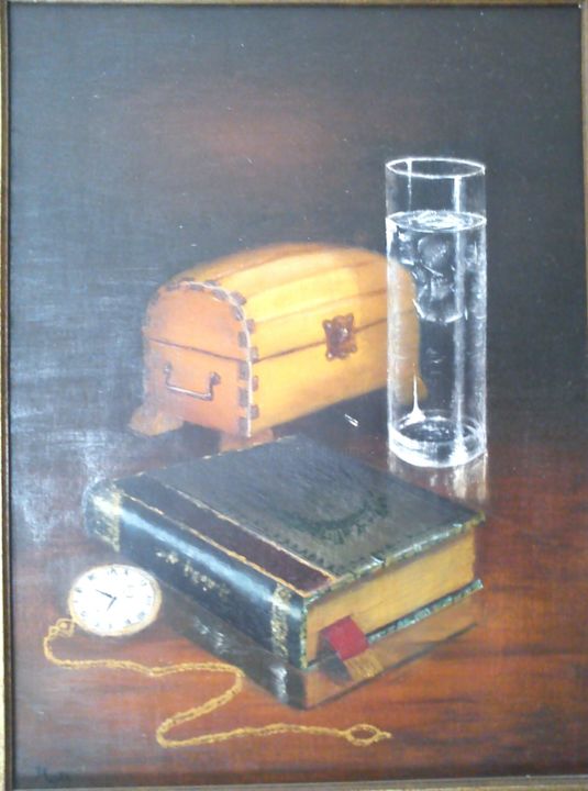 Malerei mit dem Titel "Libro" von Carmen Gallego Moreno, Original-Kunstwerk, Öl