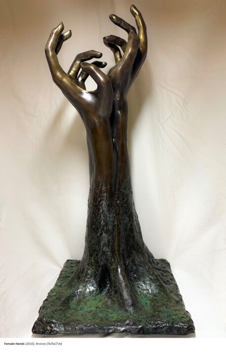 Sculpture titled "Women hands" by George Nikonov, Original Artwork, Bronze