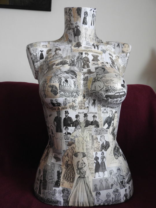 Design intitulée "Mannequin" par Nil Darende, Œuvre d'art originale, Collages