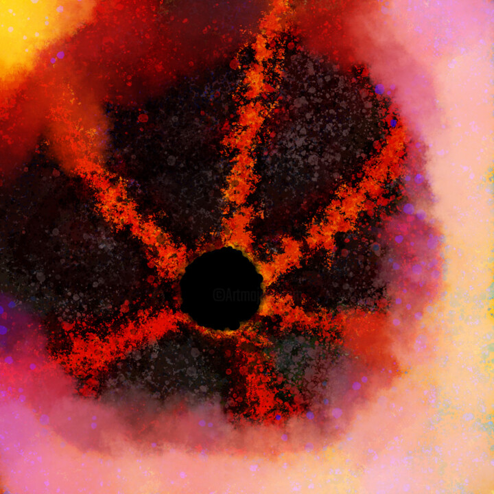 Digitale Kunst getiteld "Blackholee" door Nil, Origineel Kunstwerk, Digitaal Schilderwerk