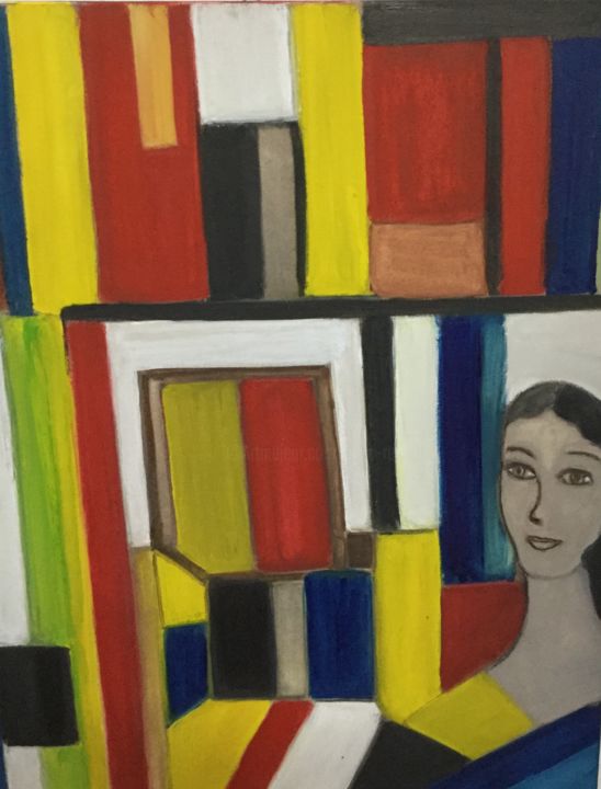 Painting titled "Entre paredes" by Nilda Raw, Original Artwork, Tempera
