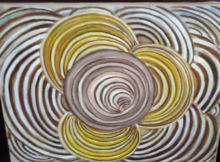 Painting titled "Circulos" by Nilda Raw, Original Artwork, Ink