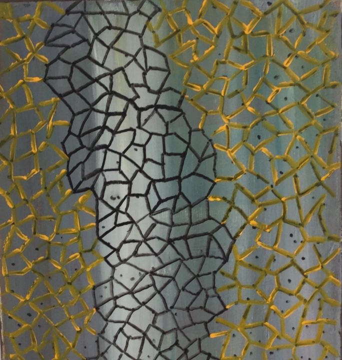 Peinture intitulée "DNA" par Nilda Raw, Œuvre d'art originale, Acrylique