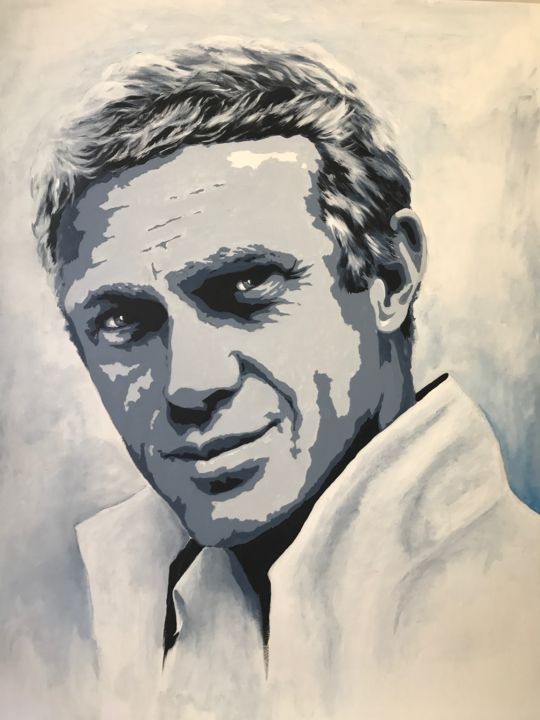 Painting titled "Steve mcqueen" by Nicole Payri, Original Artwork