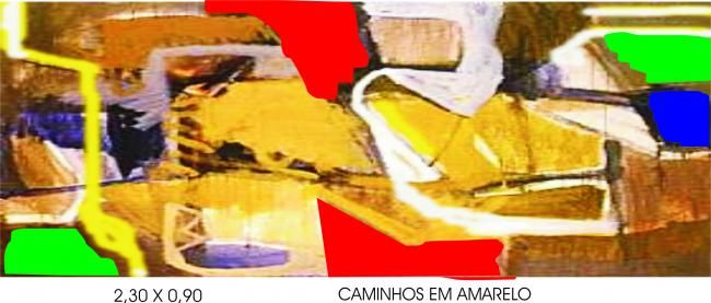 Pintura intitulada "CAMINHOS EM AMARELO…" por Nilo Marques Gouvea, Obras de arte originais