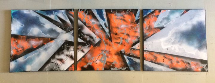 Peinture intitulée "The broken human na…" par Mcmomarlowe, Œuvre d'art originale, Acrylique