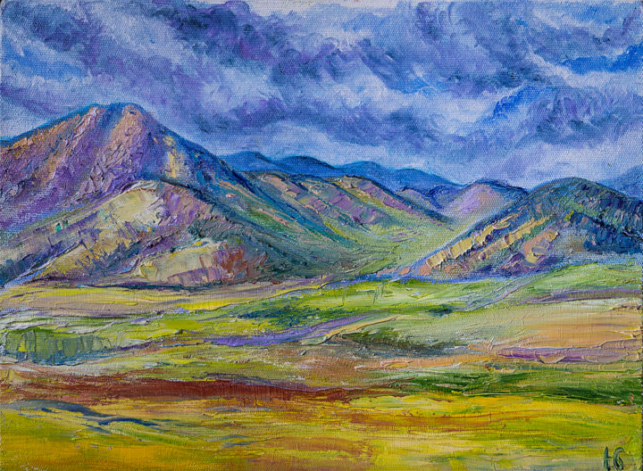 Painting titled "Before the Rain" by Nina Belanova, Original Artwork