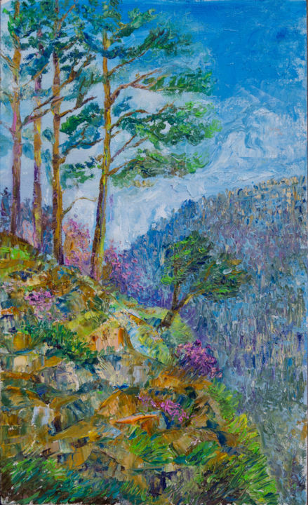 Malerei mit dem Titel "Spring wind" von Nina Belanova, Original-Kunstwerk