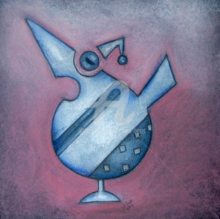 绘画 标题为“Gähntechnik” 由Nina Boos, 原创艺术品, 粉彩