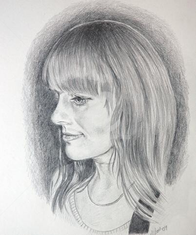 Dessin intitulée "Andrea" par Nina Boos, Œuvre d'art originale, Autre