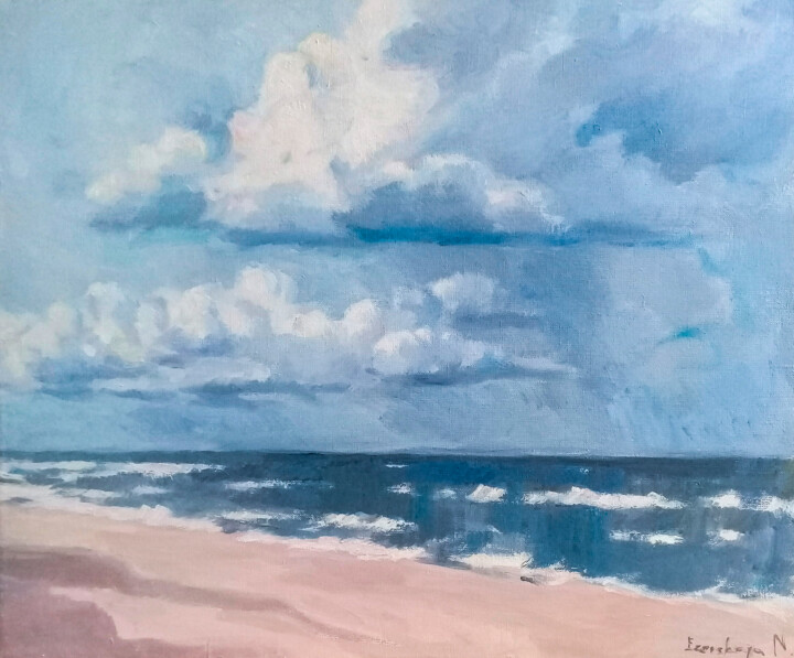 Картина под названием "Seascape 1" - Nina Ezerskaya, Подлинное произведение искусства, Масло