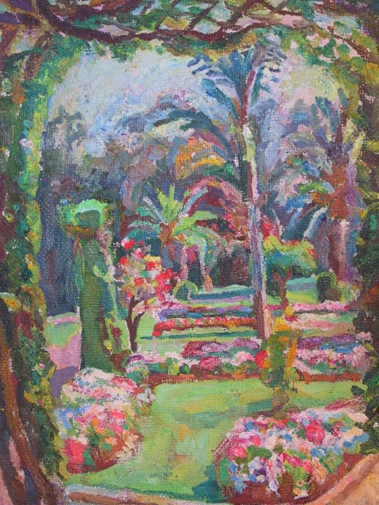 Painting titled "parque in ramat-gan" by Ilya Sorkin, Original Artwork, Oil