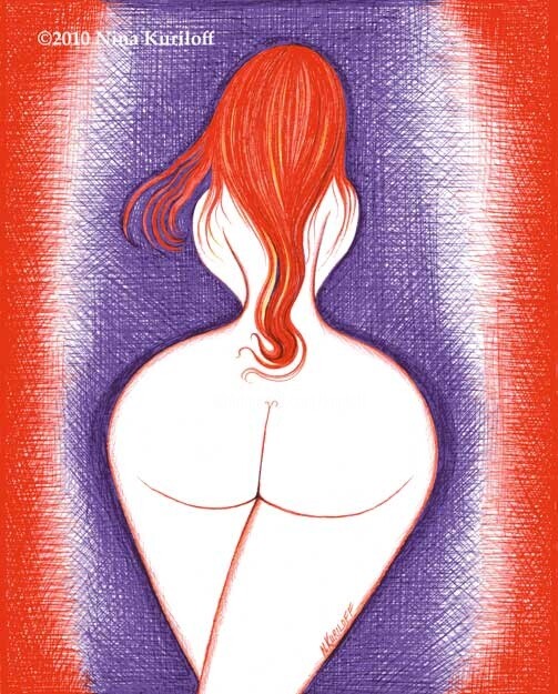「My Name is RED」というタイトルの絵画 Nina Kuriloffによって, オリジナルのアートワーク, オイル