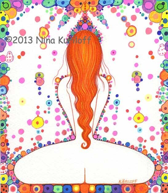 "Zen Nude at a Carni…" başlıklı Tablo Nina Kuriloff tarafından, Orijinal sanat, Petrol