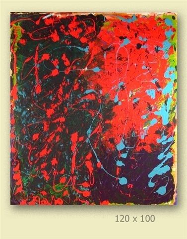 Painting titled "Explosion By Nina O…" by Nina Orlov, Original Artwork