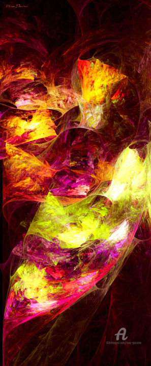 Digital Arts titled "COLOR STRANDS" by Nina Pacôme, Original Artwork, Digital Painting