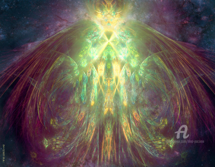 Digital Arts titled "ASCENSION" by Nina Pacôme, Original Artwork, Digital Painting