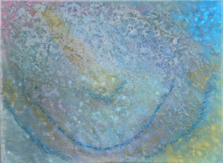 「" Mysterious  cosmo…」というタイトルの絵画 Nina Proshkinaによって, オリジナルのアートワーク, アクリル