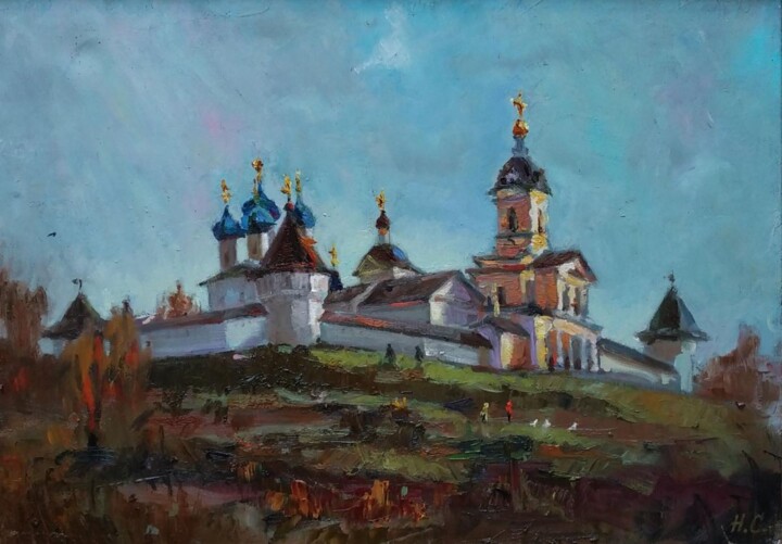 Картина под названием "Серпуховской Высоцк…" - Nina Silaeva, Подлинное произведение искусства, Масло Установлен на Деревянна…