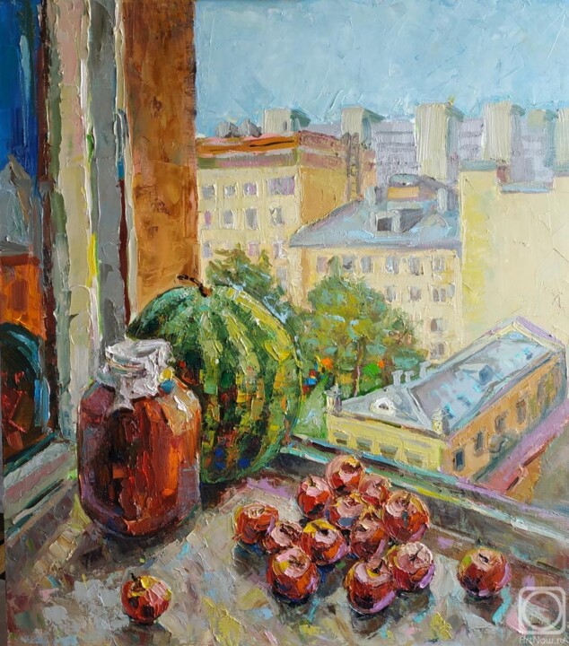 Картина под названием "На исходе лета" - Nina Silaeva, Подлинное произведение искусства, Масло Установлен на Деревянная рама…