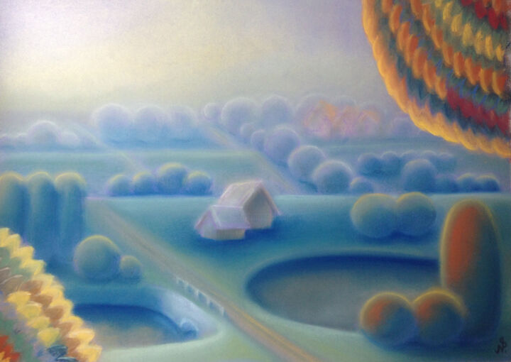 Peinture intitulée "July Morning (Июльс…" par Nina Samosudova, Œuvre d'art originale, Pastel