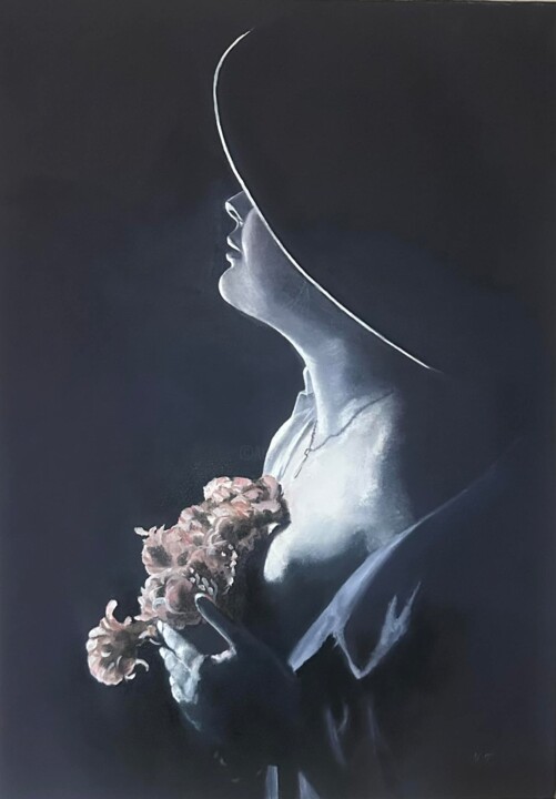 「женская красота」というタイトルの絵画 Nina Tomanによって, オリジナルのアートワーク, オイル ウッドストレッチャーフレームにマウント