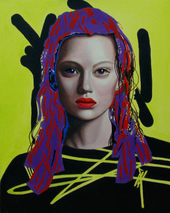 Painting titled "Beauty charm" by Nina Pery, Original Art, Oil