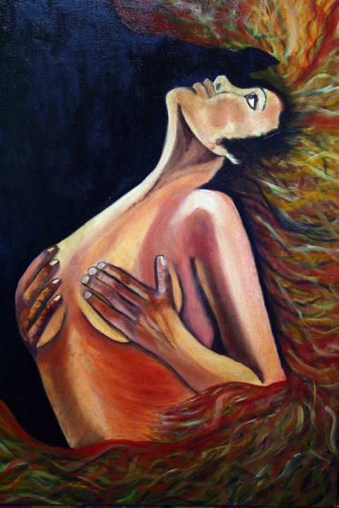 Pintura titulada "Sensibilidad" por Nina Reyes Guzmán, Obra de arte original, Oleo