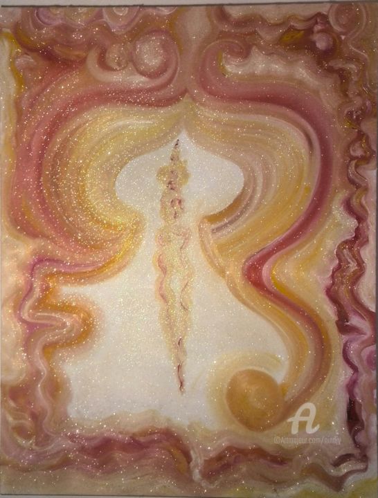 Картина под названием "" LUMEN TEMPLE "" - Arqué, Подлинное произведение искусства, Масло