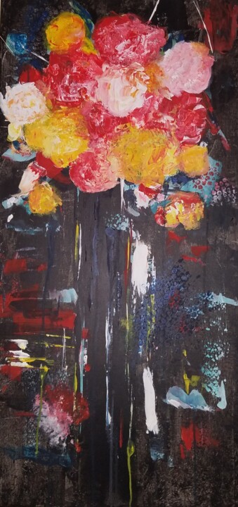 Painting titled "Bouquet" by Nine, Original Artwork, Acrylic