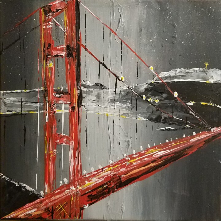 Painting titled "San Francisco" by Nine, Original Artwork, Acrylic