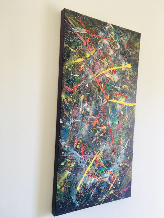 Painting titled "Abstract painting t…" by Christelle Abbamonte, Original Artwork, Acrylic
