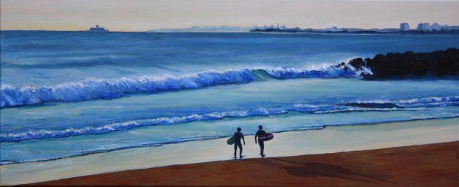 Final de dia perfeito - Painting, 38x92 cm ©2012 by faithartes -