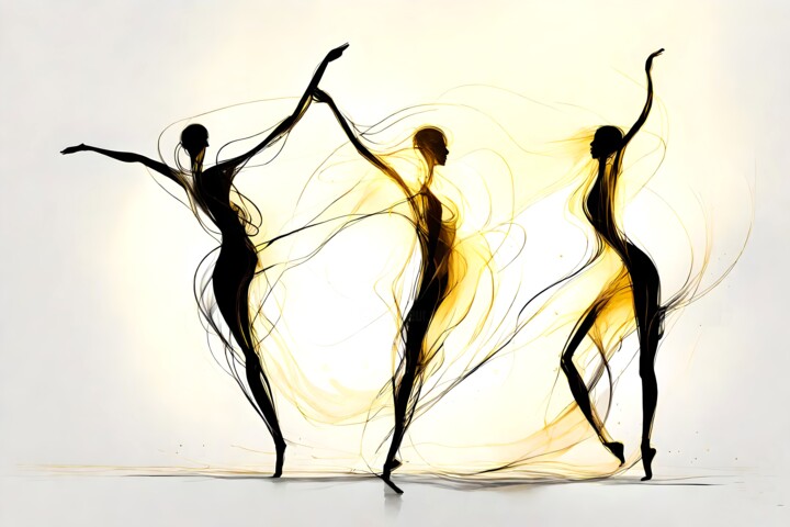 Arte digital titulada "Fluid Dance No.2" por Ninn, Obra de arte original, Imagen generada por IA