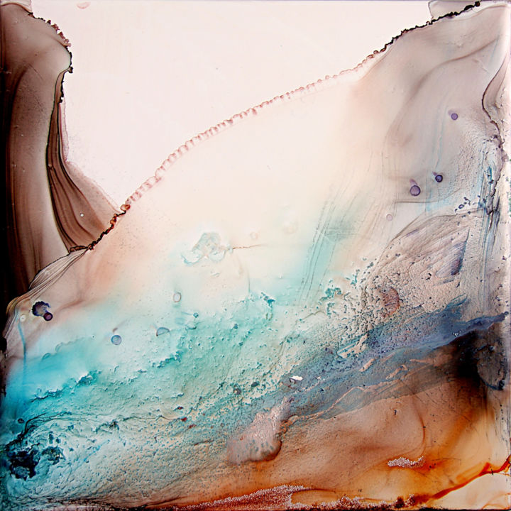 Pintura titulada "delicate texture" por Nino Anin, Obra de arte original, Tinta
