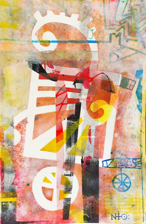 Malerei mit dem Titel "niotype 7" von Nio, Original-Kunstwerk, Acryl