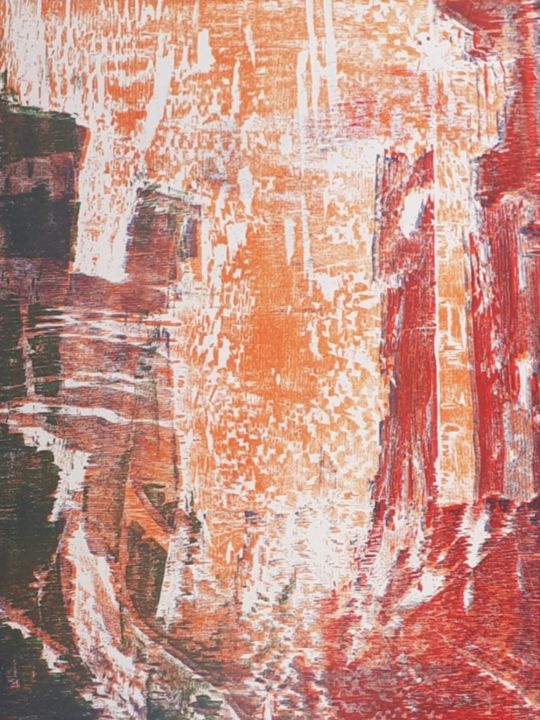 Εκτυπώσεις & Χαρακτικά με τίτλο "Abstraction colour…" από Nishasunanda Art, Αυθεντικά έργα τέχνης, Μονοτυπία Τοποθετήθηκε στ…