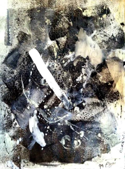 Painting titled "Space2" by Niss, Original Artwork
