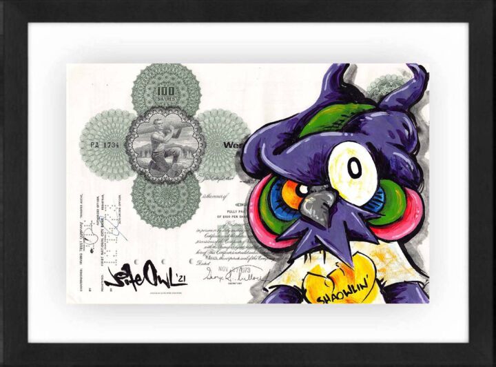 Peinture intitulée "Shaowlin Owlin" par Nite Owl, Œuvre d'art originale, Acrylique