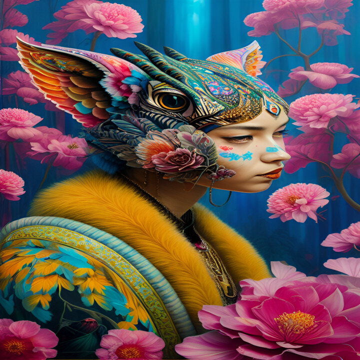 Digital Arts titled "Zheng" by Nivaldo Nieto Ortega, Original Artwork, AI generated image