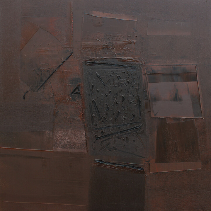 Peinture intitulée "Abstract-211" par Nivas Kanhere, Œuvre d'art originale, Huile