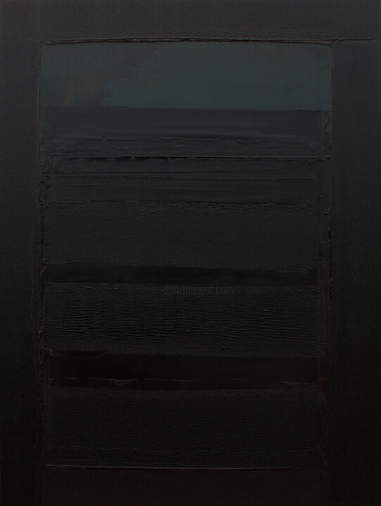 Картина под названием "Abstract-213" - Nivas Kanhere, Подлинное произведение искусства, Масло