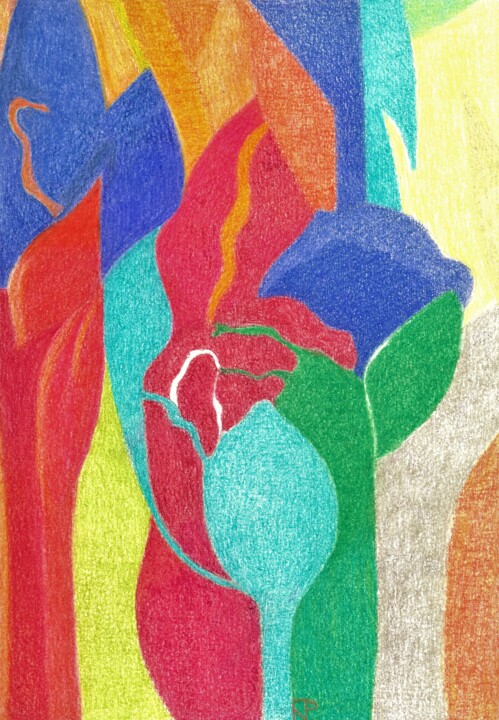 Drawing titled "TULIP FEVER XII" by Nives Palmić, Original Artwork, Pastel