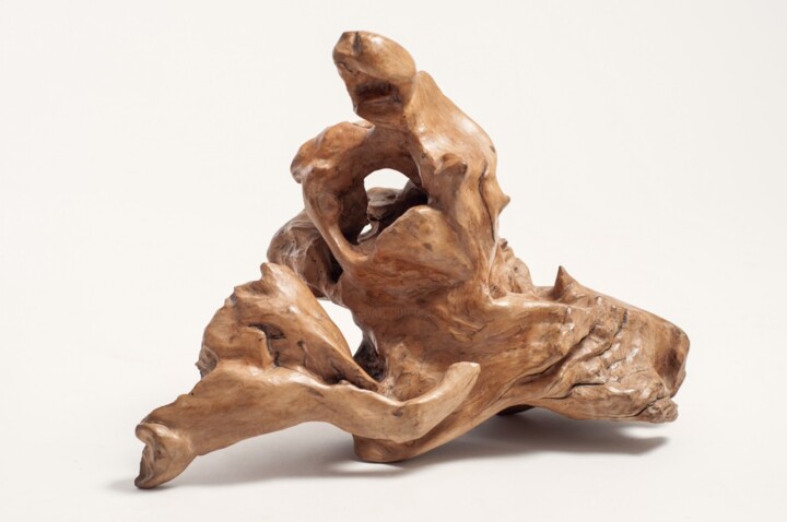 Skulptur mit dem Titel "04-la pietà" von Nivianodesign, Original-Kunstwerk, Holz
